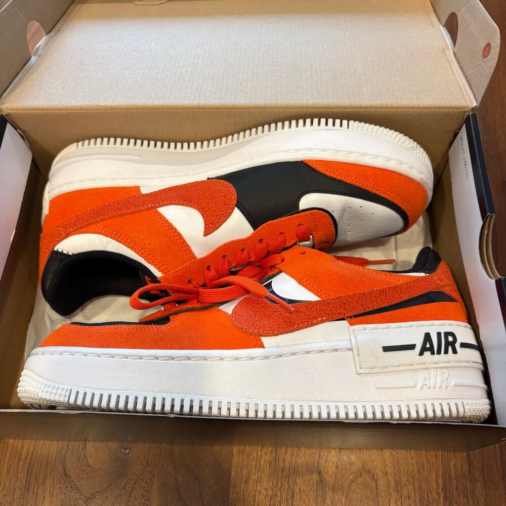 NWT Size 8 Sneakers Nike AF-1 Shadow Rush Orange Black Guava Ice